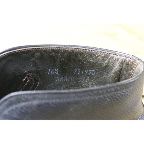 Barrie Ltd Boots Mens 10.5 Black Pebble Leather Monk Strap Custom Grade Vintage main image 8